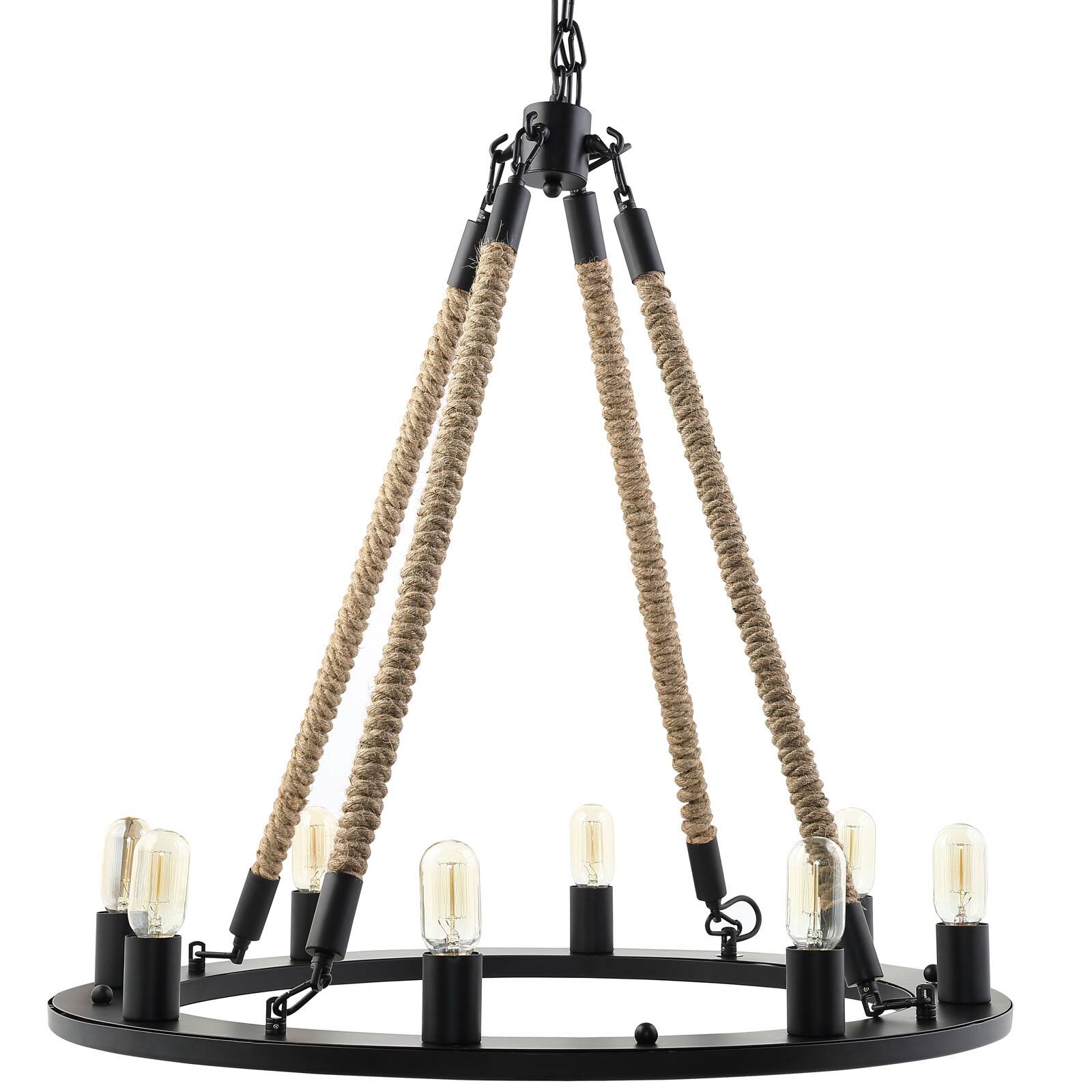Left. Modway - Encircle Chandelier by Modway - Black.