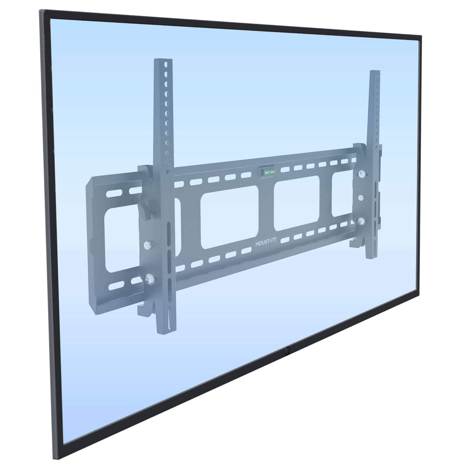 Mount-It! - Heavy Duty Tilt TV Wall Mount for 43"–90" TVs, Supports Up to 220 lbs, Tilting Design - Black