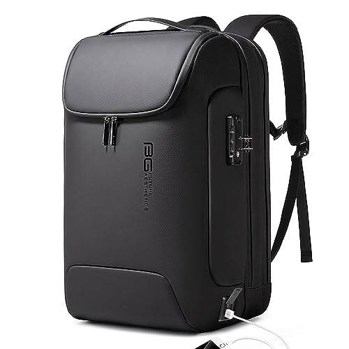 Front. Live At Space - Men s Anti theft Backpack Waterproof Fashion Travel Backpacks High Tech With Usb3 0 Charging Port Business Laptop Fits - Black.