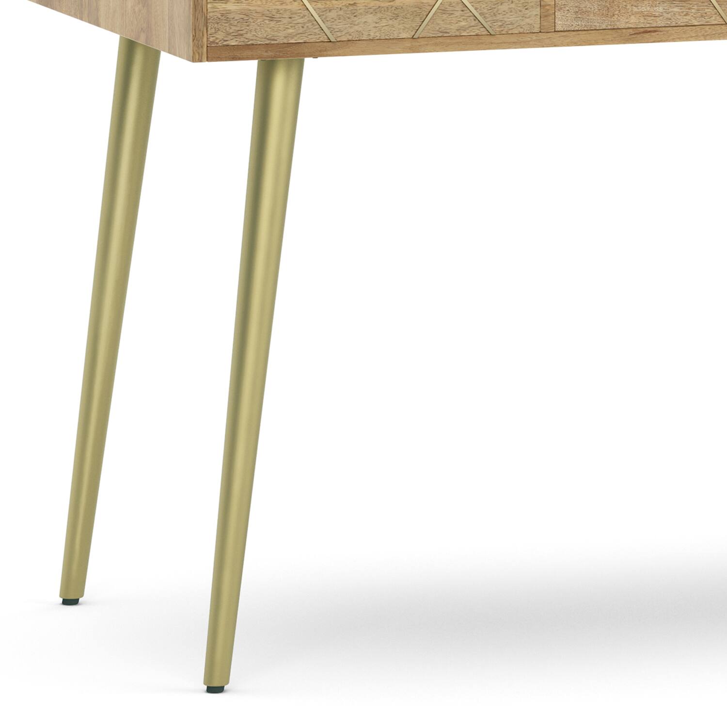 Alt View 6. Simpli Home - Jager SOLID MANGO WOOD Mid Century - Contemporary 54 inch Wide Desk in Natural - Natural.