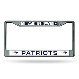 Rico Industries - Patriots Football - New England Chrome Metal License Plate Frame - Multi