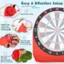Easy & Effortless Setup 1. Install and insert the supporting frame poles. 2. Unfold the dart. 3. Secure it on the soft ground with ground stakes. 4. Secure the dart board to the frame.