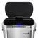 Left. Elama - Elama 13 Gallon Automatic Sensor Hands Free Trash Can in Silver - Silver.