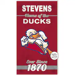 Jardine - Stevens Institute of Technology Ducks 11'' x 20'' Home Of The Sign - Red