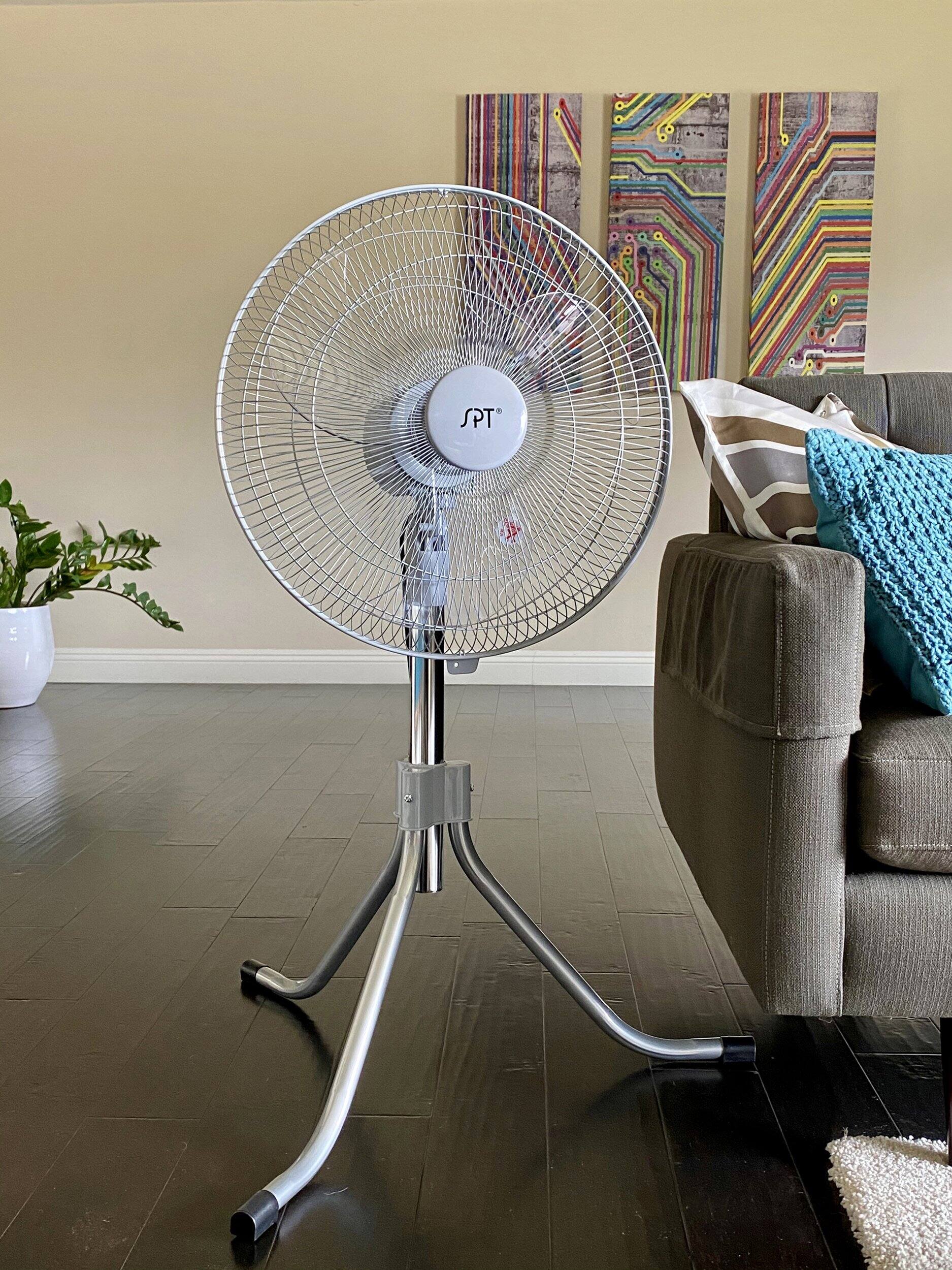 Alt View 1. SPT - 18 in. Heavy Duty Fan - White.