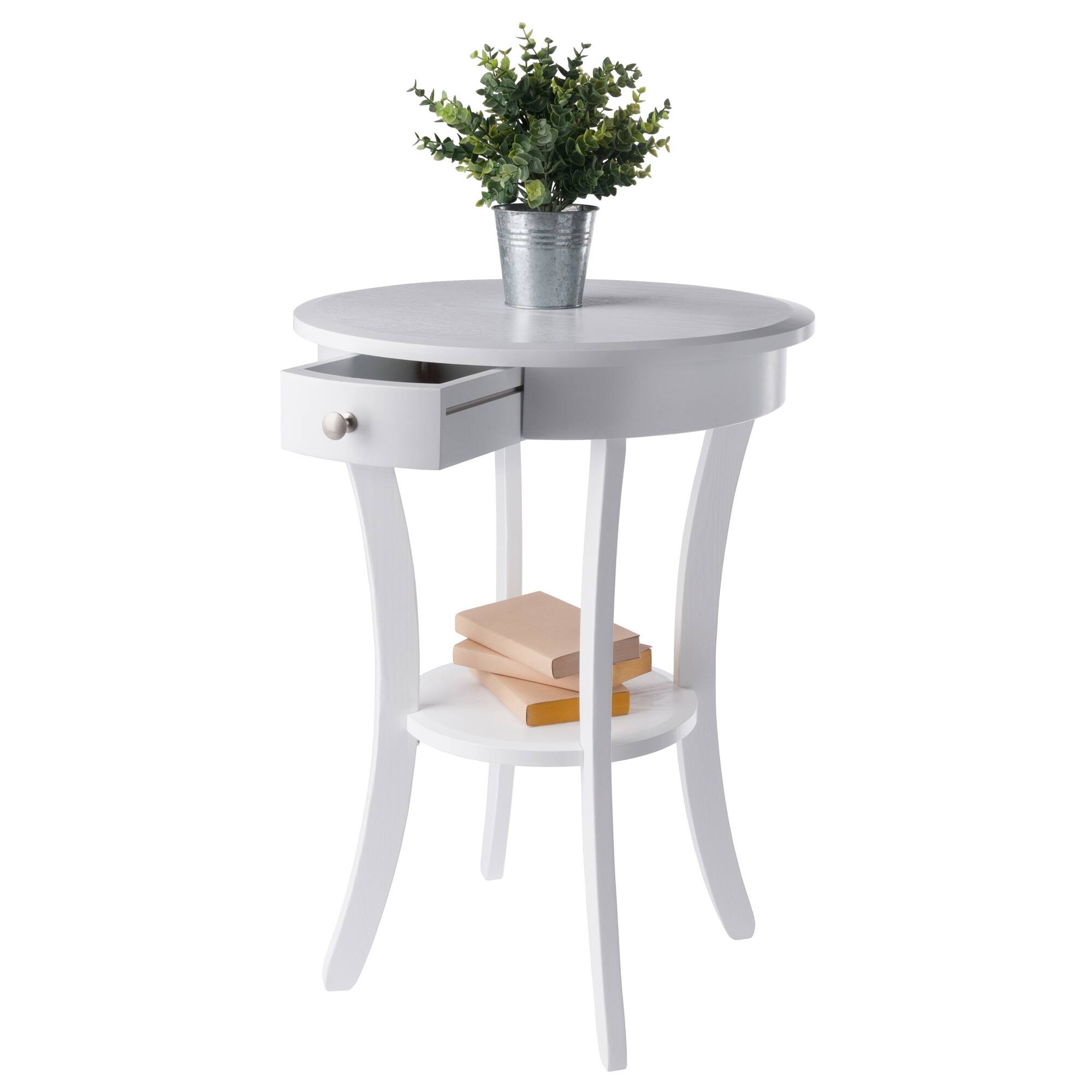 Alt View 6. Winsome Wood - Sasha Round Accent Table - White.