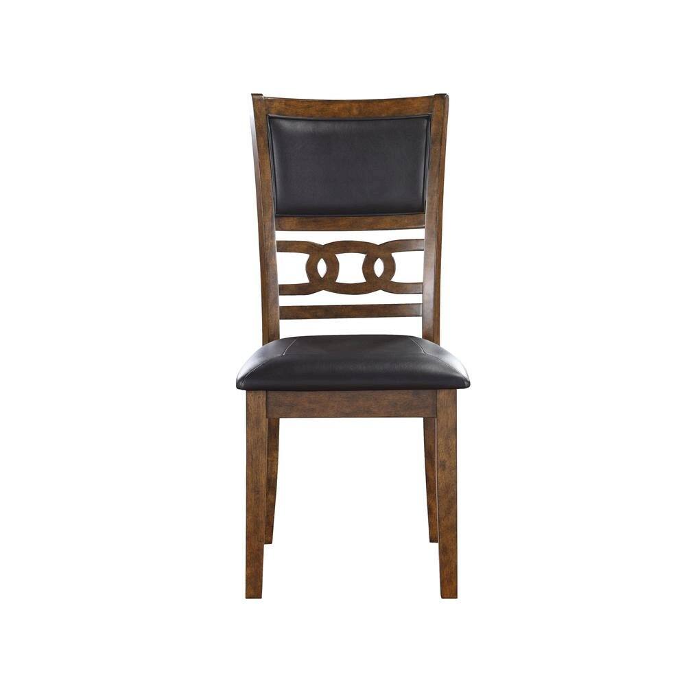 Alt View 2. FurniFact - Brown Dining Room Chairs Set of 6 – Solid Wood Dining Table Seating - Brown.