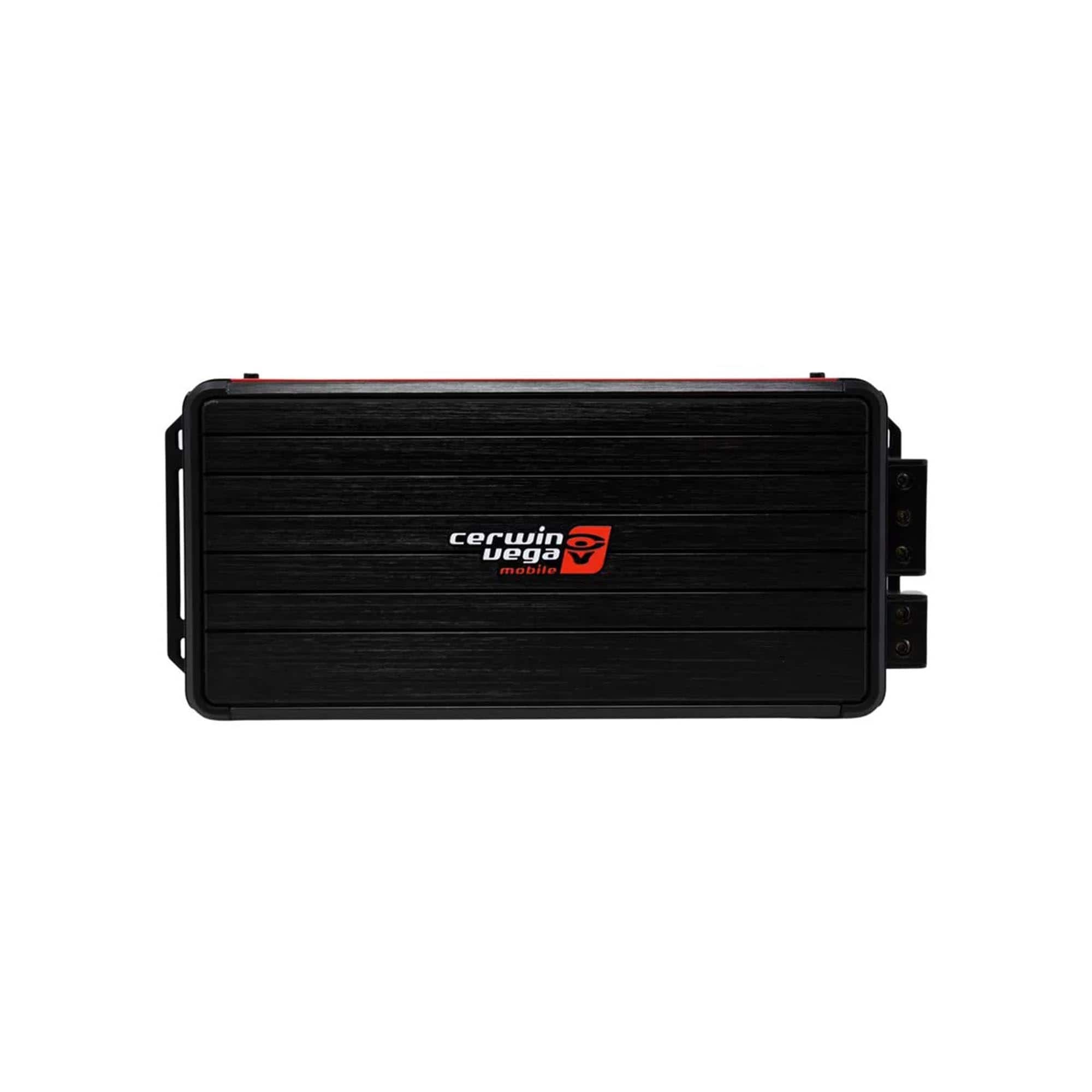 Cerwin Vega - VCU81 Vega Series Class‑D Mono Amplifier – 600 W RMS @ 1 Ω, 400 W RMS @ 2 Ω with Bass Control Knob - Black/Gray