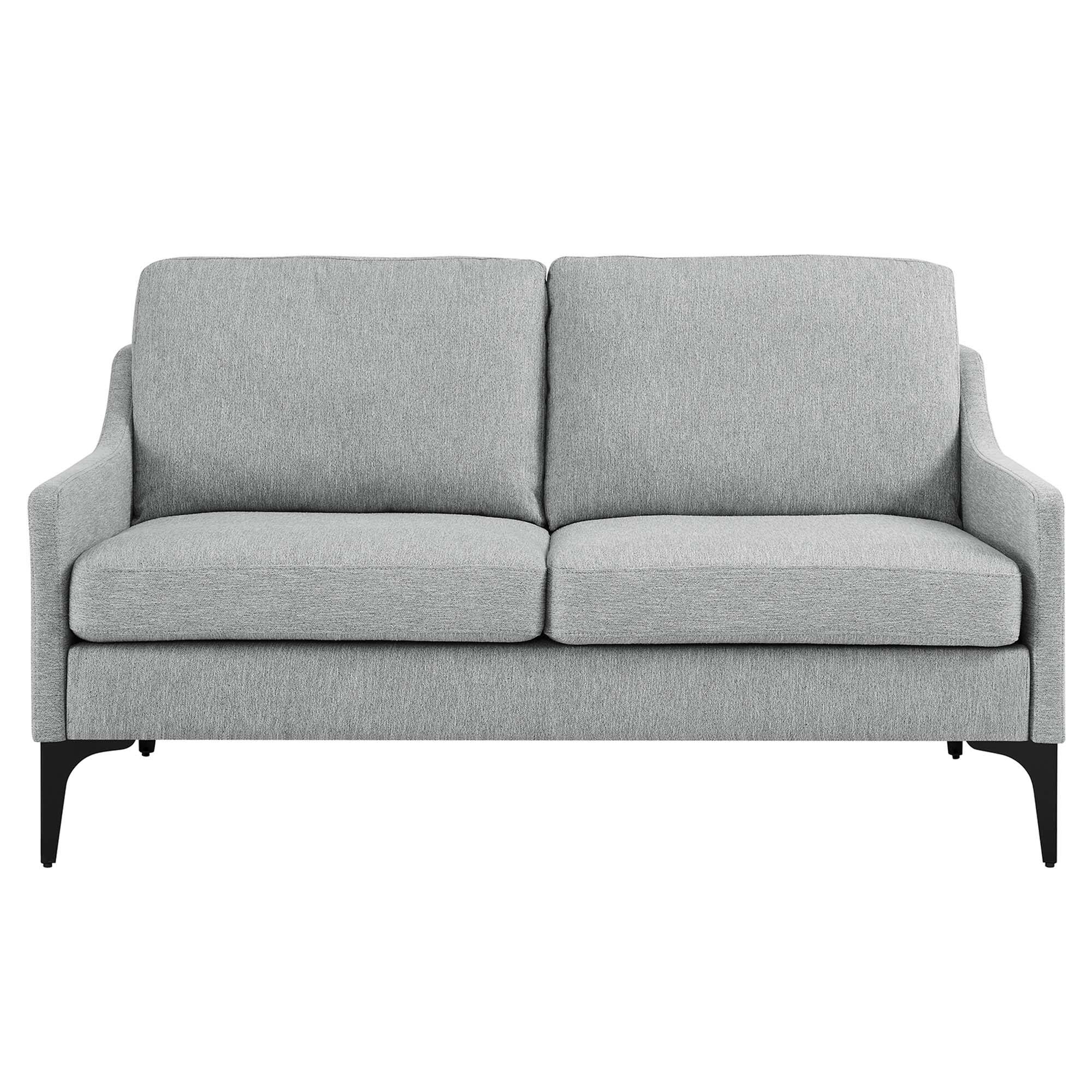 Alt View 3. Modway - Corland Upholstered Fabric Loveseat by Modway - Light Gray.