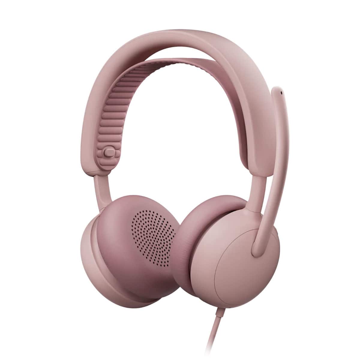 Logitech - Zone Wired 2 ANC Closed-Back On-Ear Stereo Headset, UC - Rose