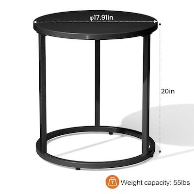 17.91in  
20in  
Weight capacity: 55lbs