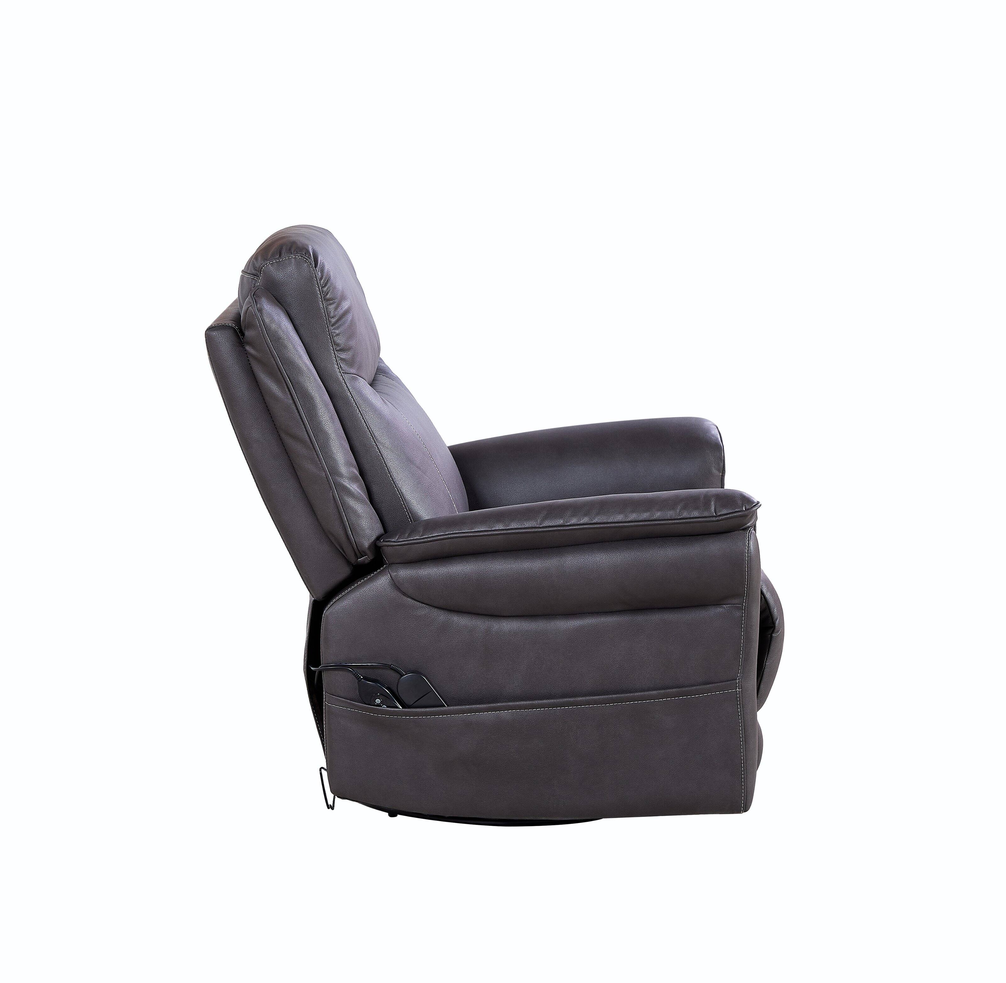 Angle. TinyHomie - Liyasi OKIN Motor Rocking and 240 Degree Swivel Single Sofa Seat recliner Chair Infinite Position - Gray.