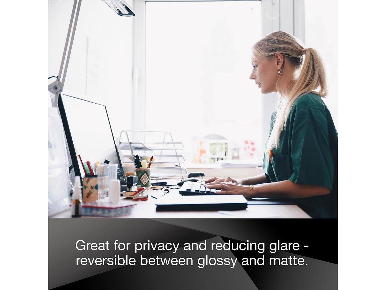 Great for privacy and reducing glare - reversible between glossy and matte.