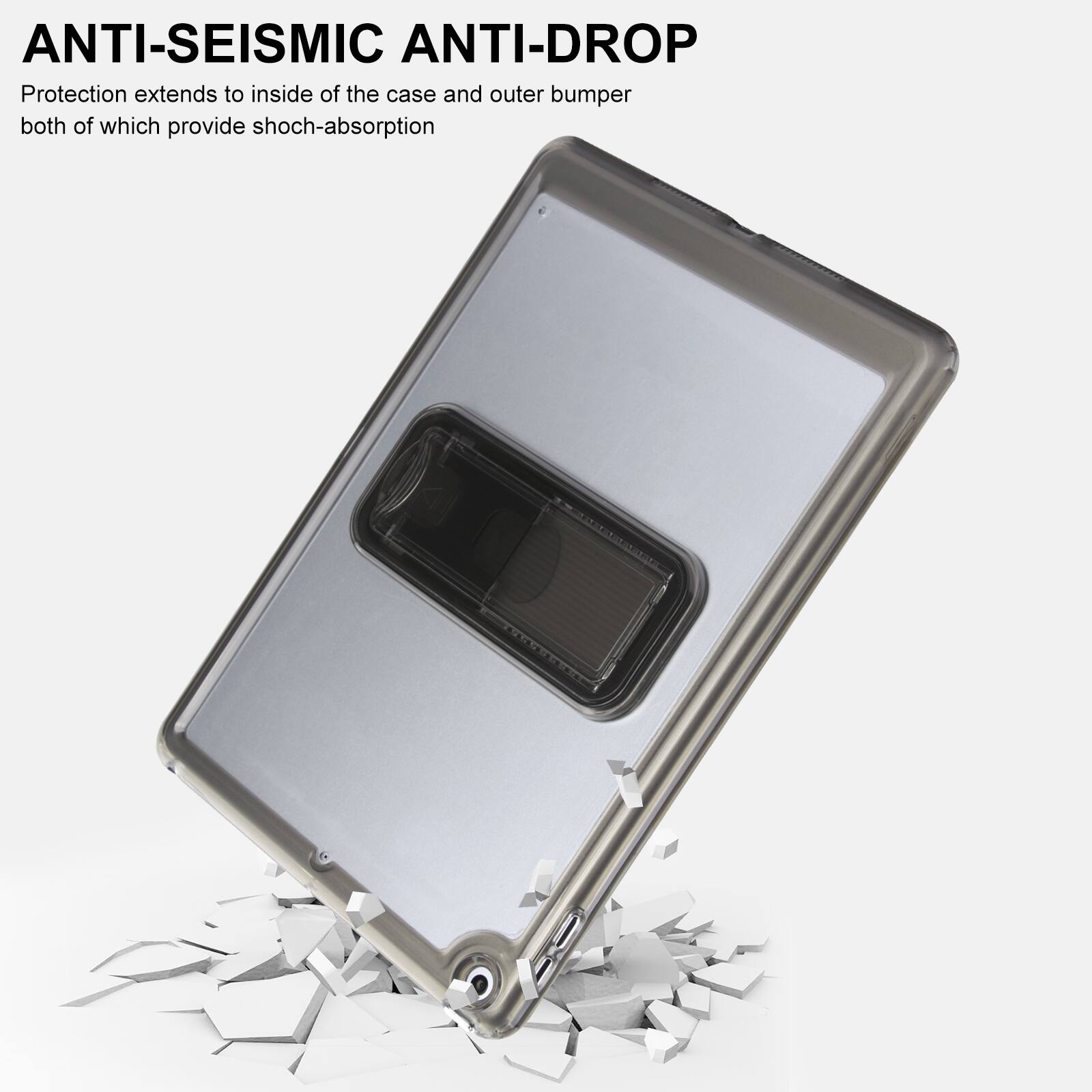 ANTI-SEISMIC ANTI-DROP  
Protection extends to inside of the case and outer bumper both of which provide shock-absorption