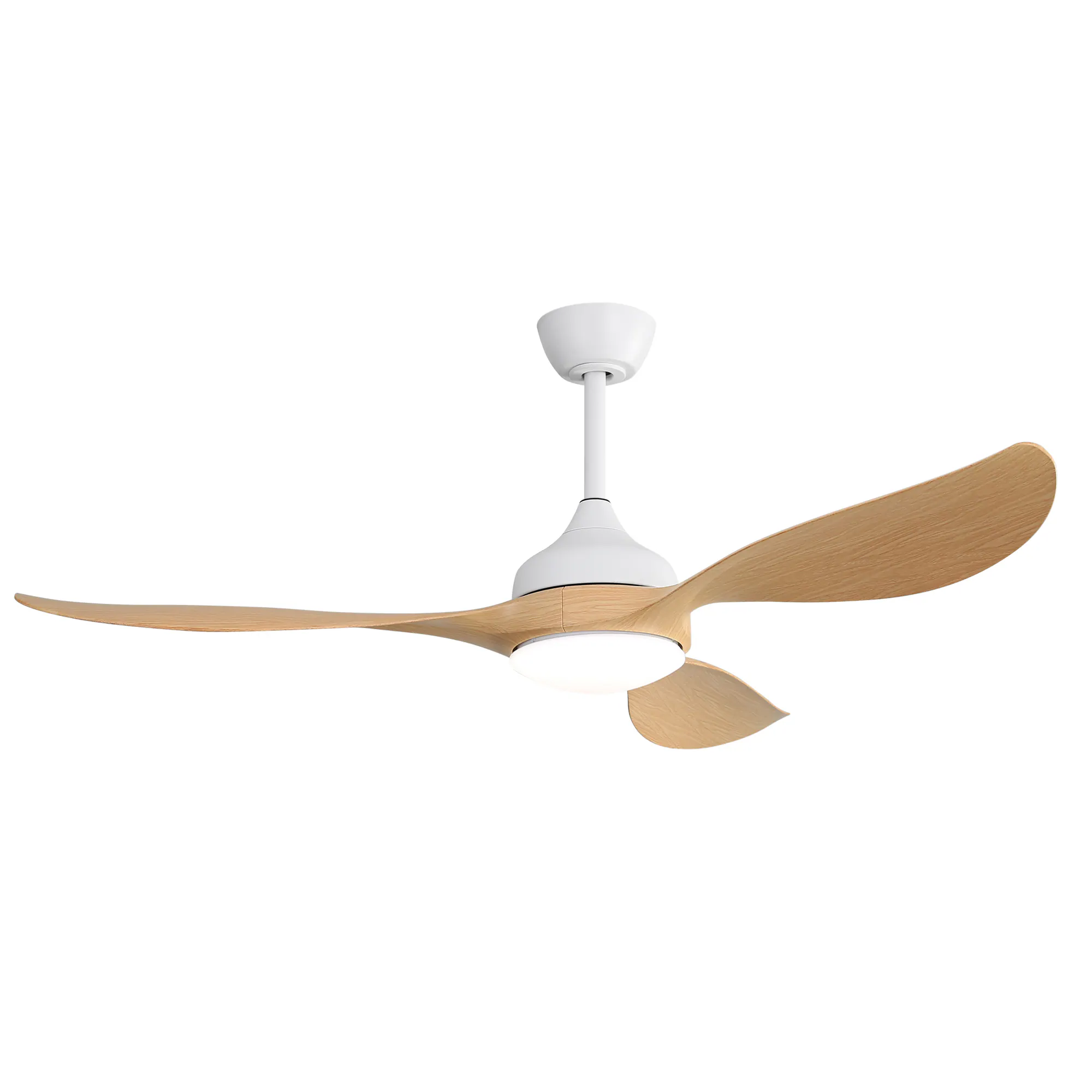 Front. ELEMENT ACE - Modern Large Ceiling Fan with Dimmable LED Light and Quiet DC Motor Suitable for Indoor Outdoor Use - White.