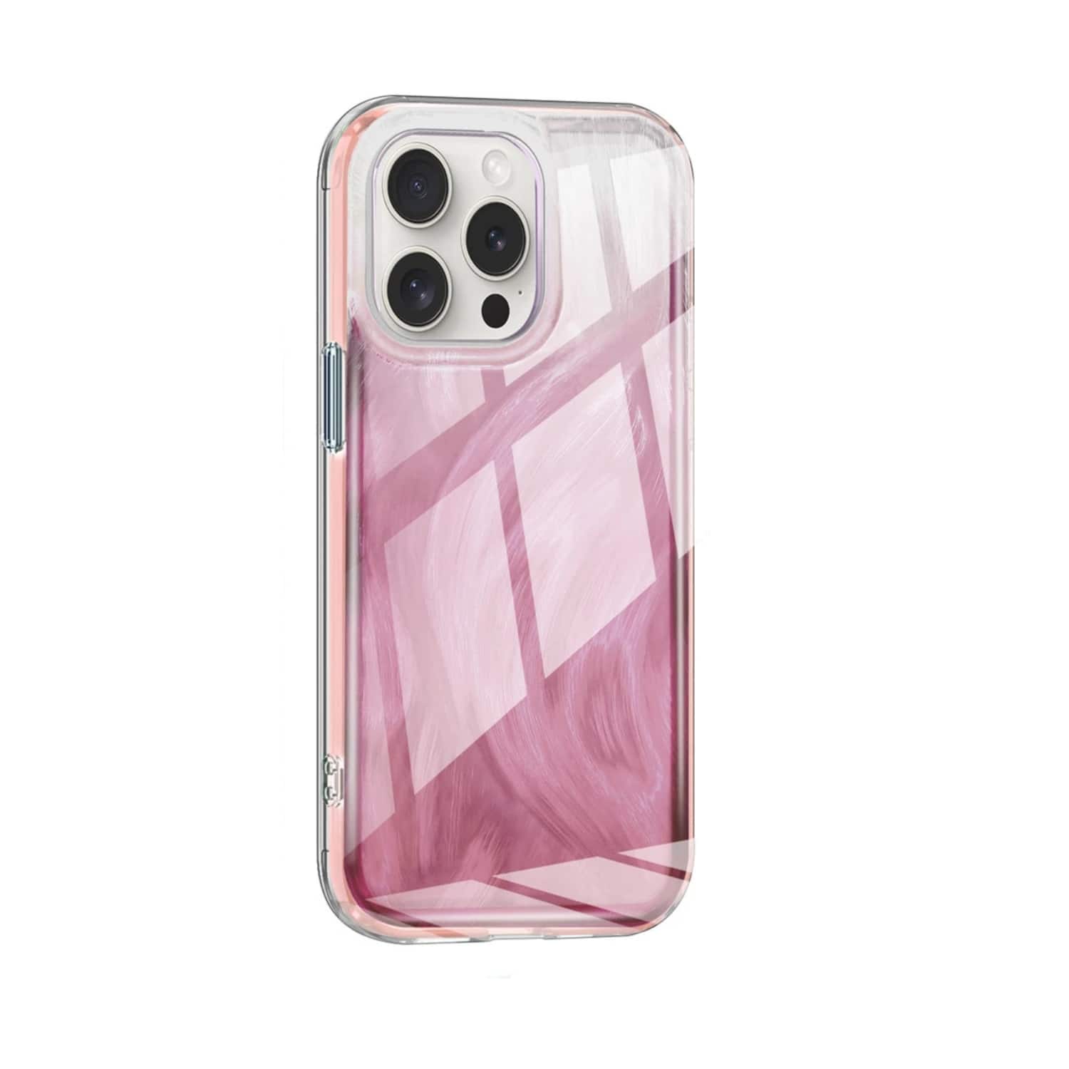 Stock Preferred - Rugged Case with Built-in Screen Protector for iPhone 16 Pro Max - Pink