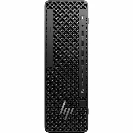 Front. HP - HP Z2 G1i Workstation - Intel Core Ultra 9 285 - 32 GB - 1 TB SSD - Small Form Factor - Black - Intel W880 Chip - Black.