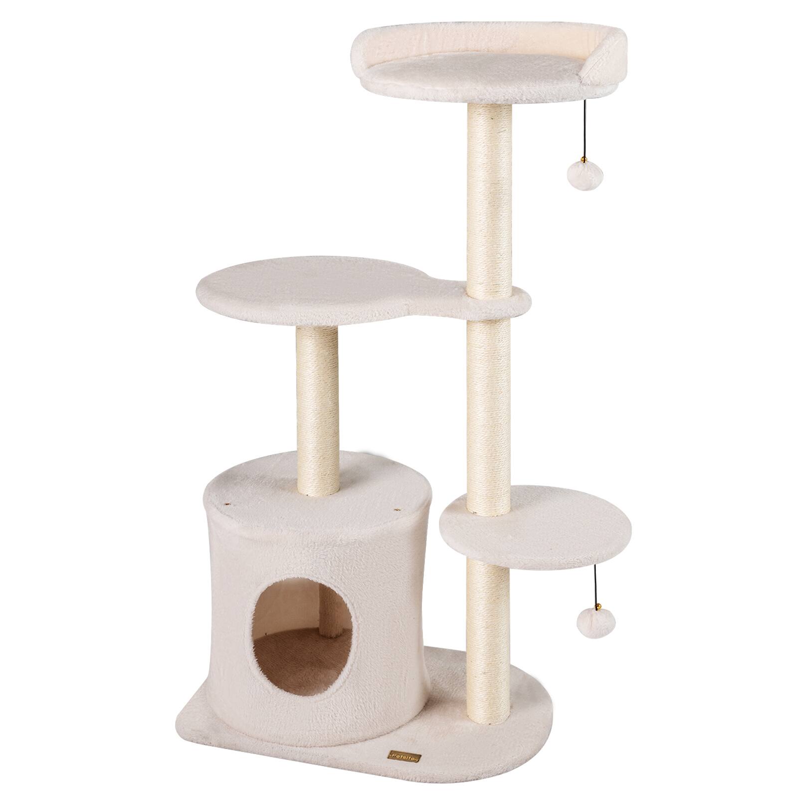 Alt View 9. Gymax - Gymax 43'' Cat Tree for Indoor Cats w/Condo Comfy Plush Perches Sisal Scratching Posts Beige.