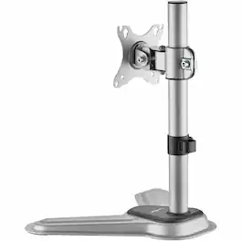 Rocstor - ErgoReach Mounting Pole for Monitor, Display - Height Adjustable - 1 Display(s) Supported - 17" to 32" - Silver