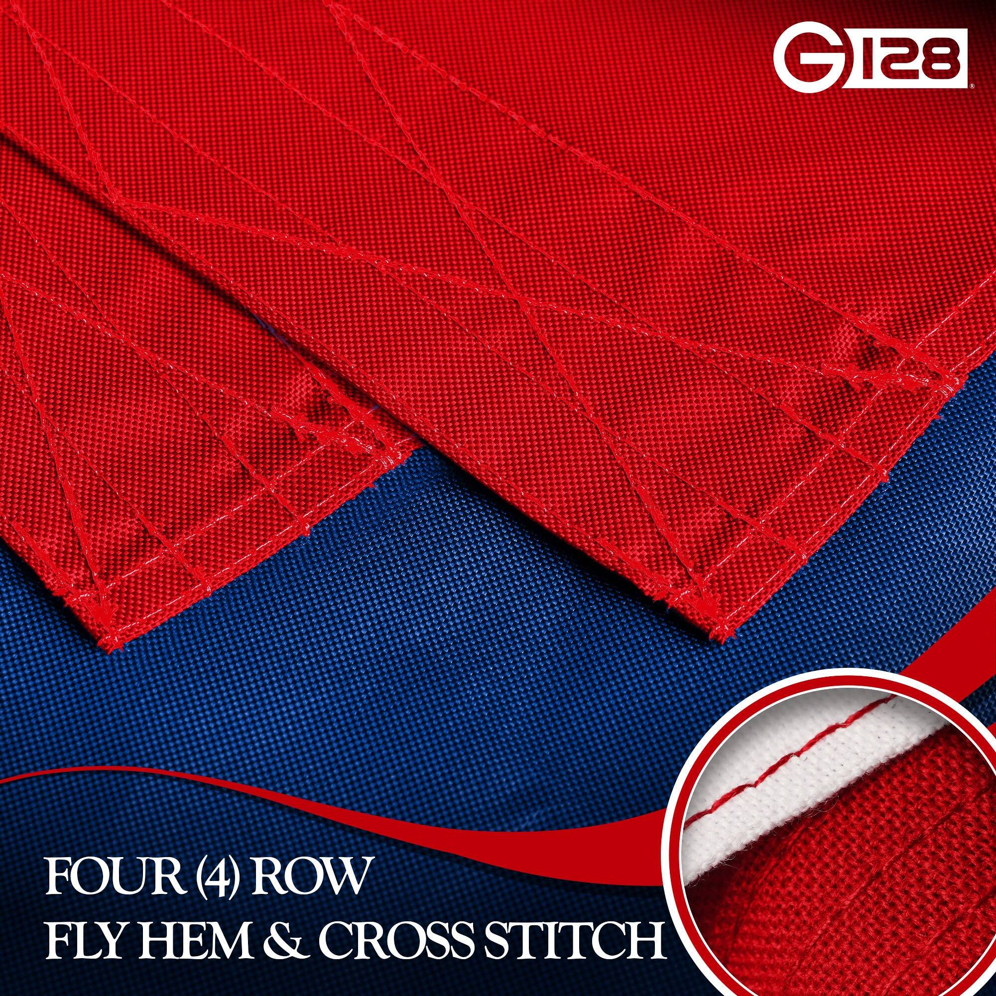 G 128 FOUR (4) ROW FLY HEM & CROSS STITCH