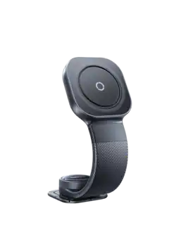 Baseus - Premium Titanium Magnetic Car Mount – Flexible MagSafe Compatible Dashboard & Screen Holder W Memory Metal Base - Black