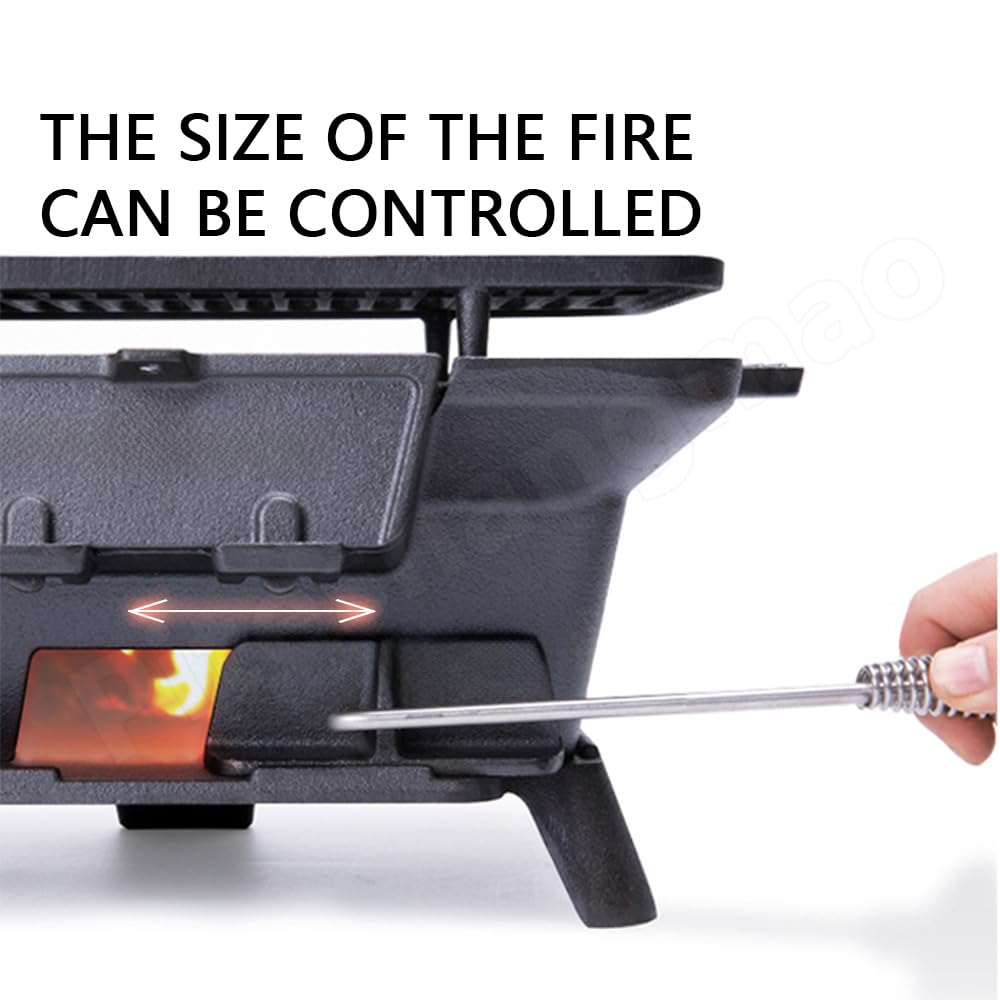 THE SIZE OF THE FIRE CAN BE CONTROLLED