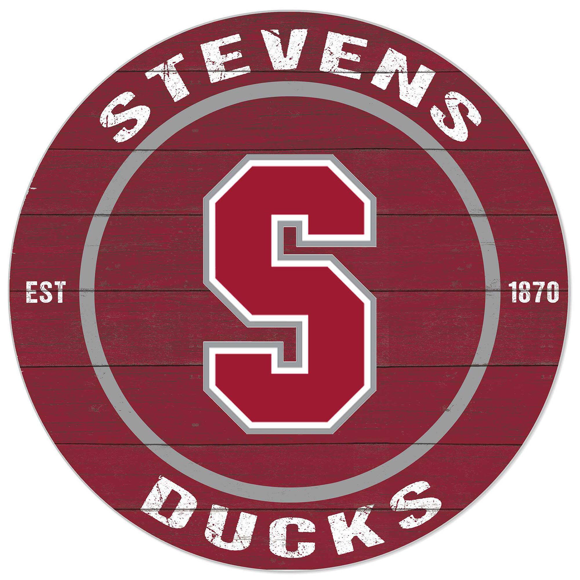 Red Stevens Institute of Technology Ducks 20'' x 20'' Indoor/Outdoor Circle Sign