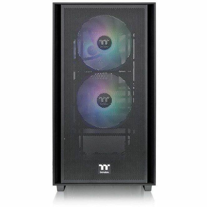 Alt View 5. Thermaltake - Thermaltake Versa H16 TG ARGB Micro Tower Chassis - Micro Tower - Black - Mesh, Tempered Glass, SPCC - 3 ? 120mm Fan(s) - Black.
