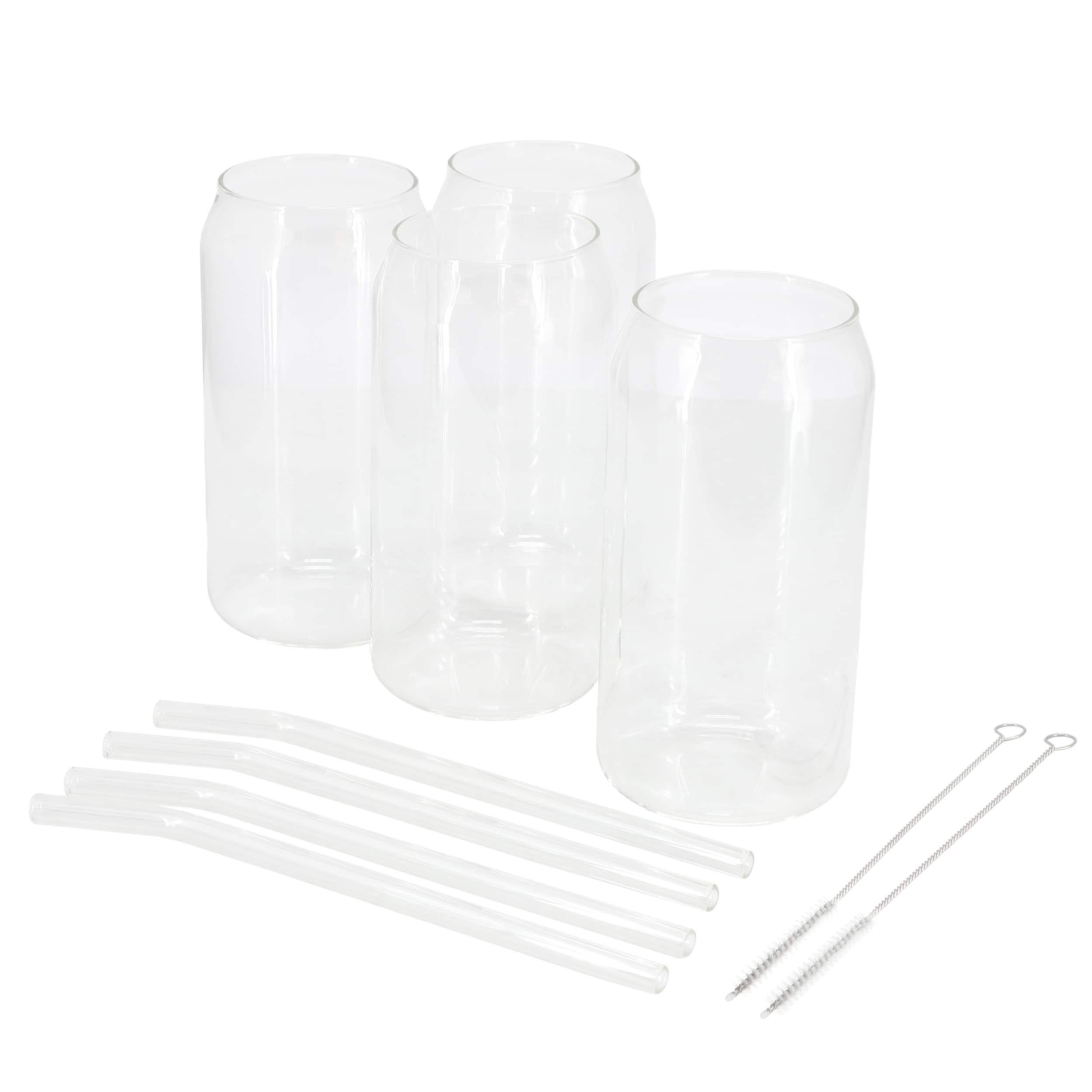 Gibson - Home Zadie 10 Piece Glass Tumbler and Straw Set - Clear