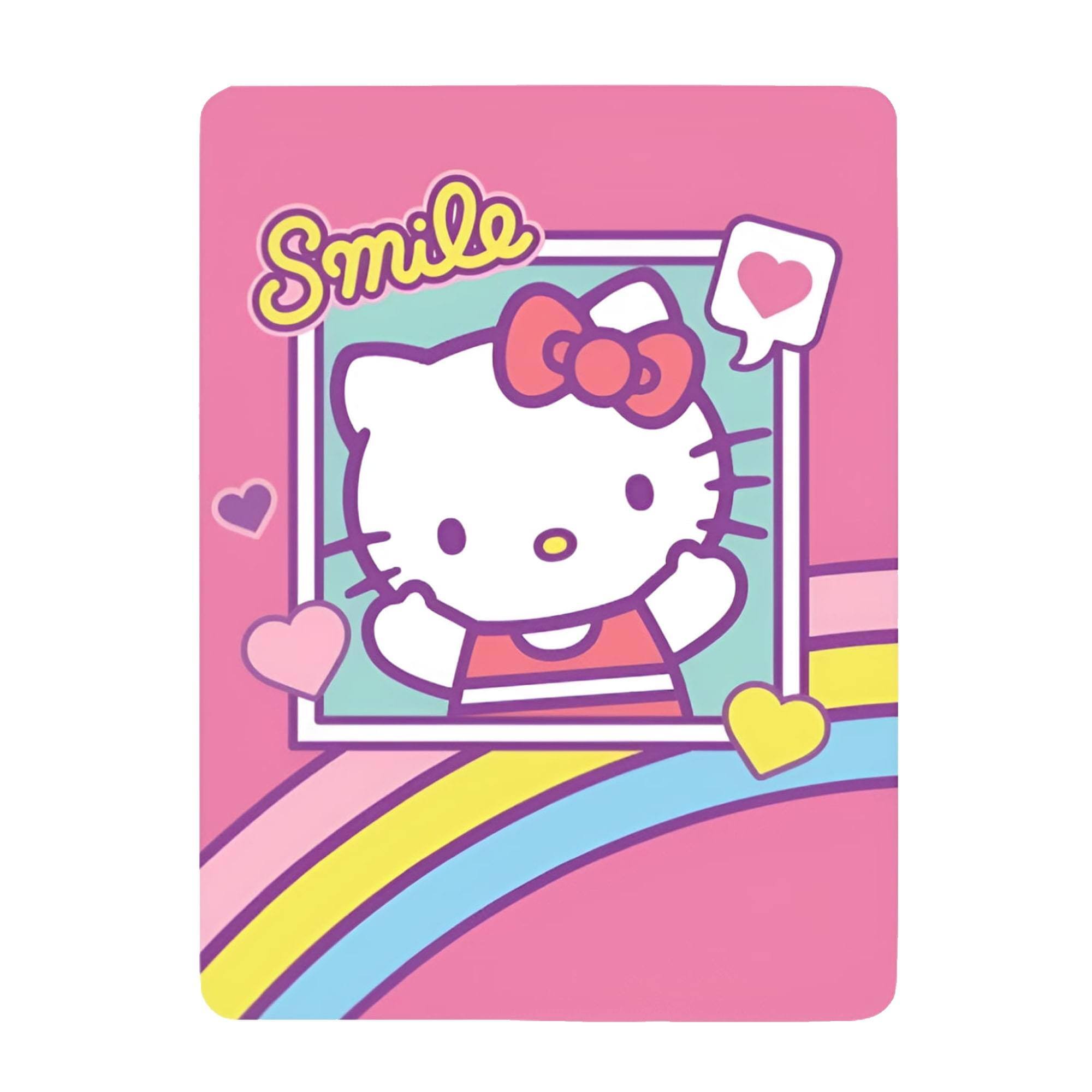 Sanrio Hello Kitty 45 x 60 Inch Fleece Throw Blanket - Multi-Colored