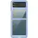 Front. SaharaCase - Hybrid-Flex Hard Shell Case for Samsung Galaxy Z Flip4 - Clear/Sky Blue.