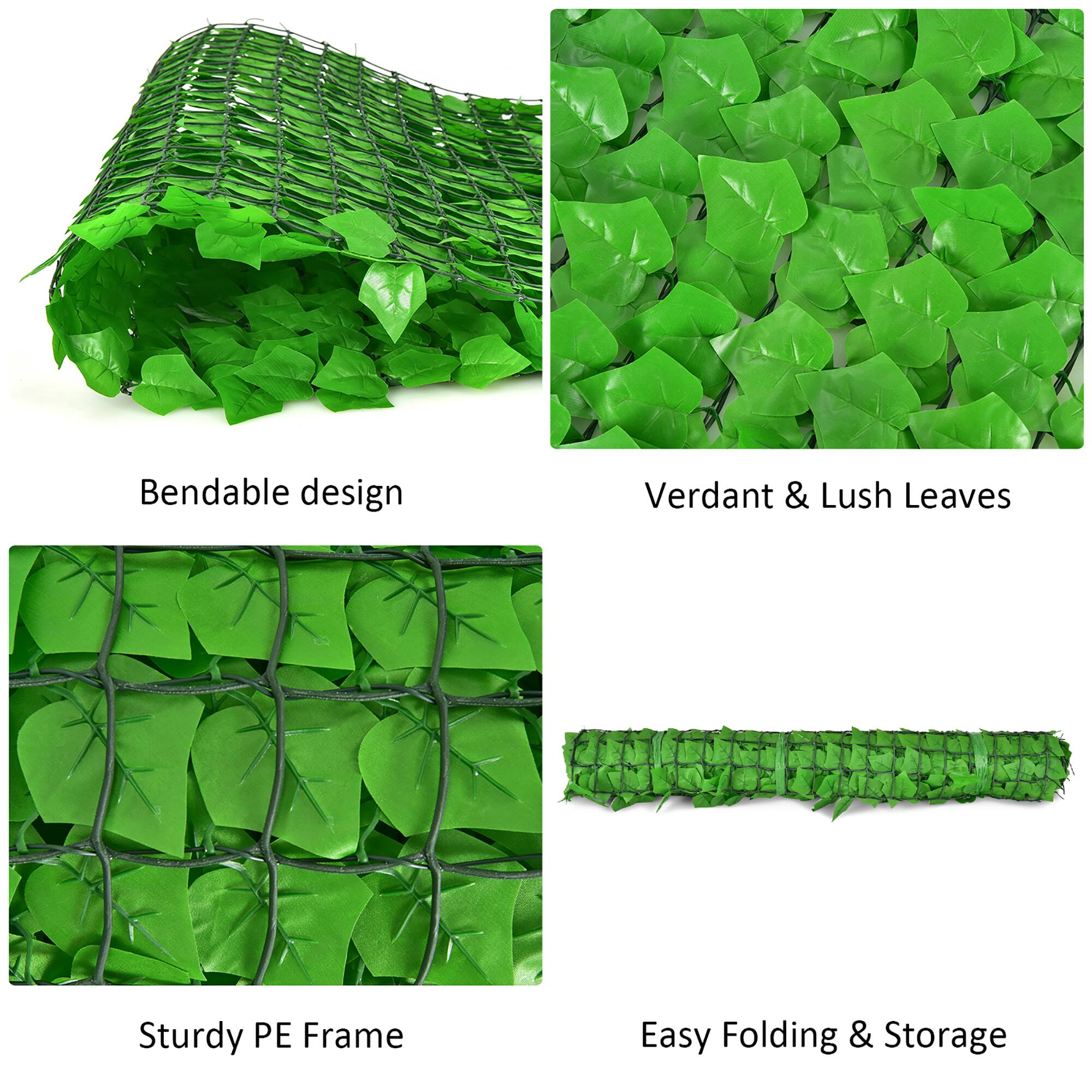 - Bendable design
- Verdant & Lush Leaves
- Sturdy PE Frame
- Easy Folding & Storage