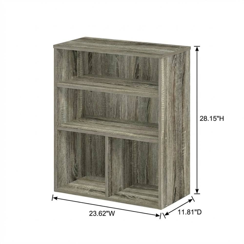FurniFact - Wooden Bookcase in Warm Brown Finish for Elegant Home Storage - French Oak price history on PriceWatchPro