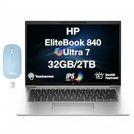 HP - Upgraded - EliteBook 840 Laptop 14.0 WUXGA Touch Display (Ultra 7- 165H, 32GB, 2TB SSD, Win 11 Pro) w/Dockztorm Wireless Mouse - Silver