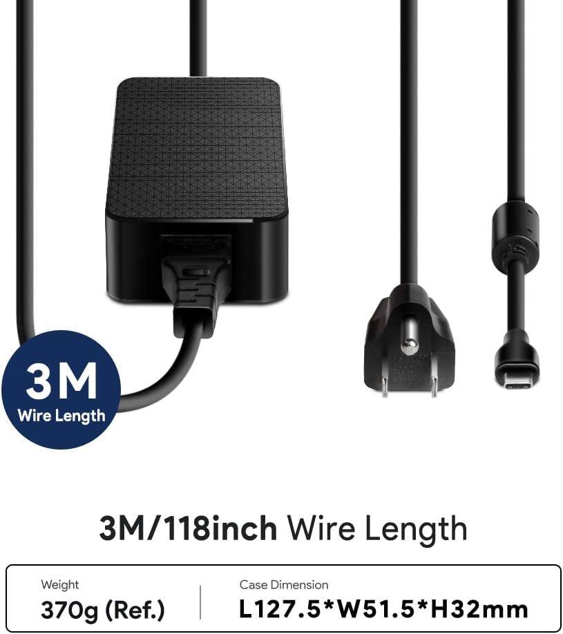 3M Wire Length  
3M/118inch Wire Length  

Weight: 370g (Ref.)  
Case Dimension: L127.5*W51.5*H32mm