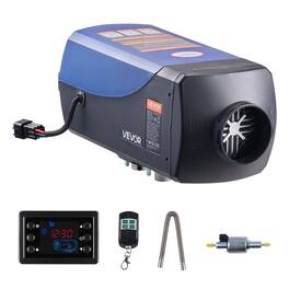 VEVOR - Diesel Heater, 8KW, DC 12V/24V, Portable Diesel Air Heater with Remote Control and LCD Screen, Fast Heating Low Noise - Blue;Black