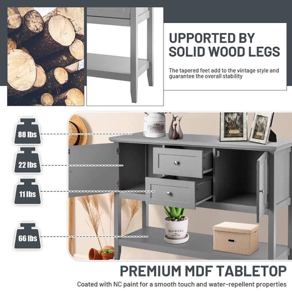 SUPPORTED BY SOLID WOOD LEGS  
The tapered feet add to the vintage style and guarantee the overall stability  

88 lbs  
22 lbs  
11 lbs  
66 lbs  

PREMIUM MDF TABLETOP  
Coated with NC paint for a smooth touch and water-repellent properties