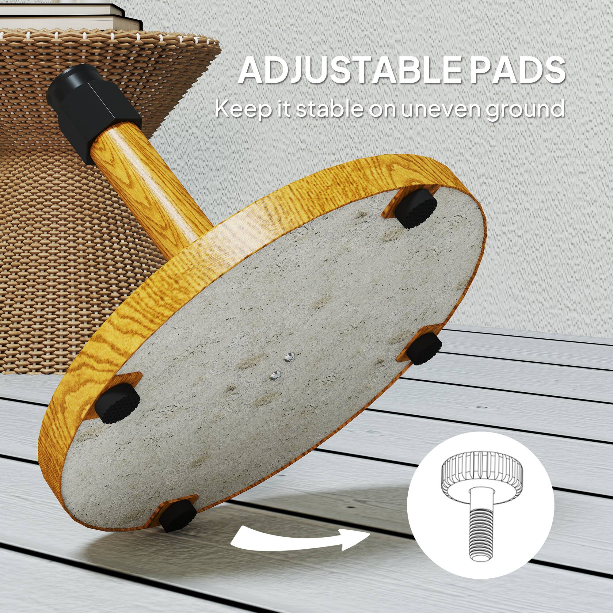 ADJUSTABLE PADS
Keep it stable on uneven ground