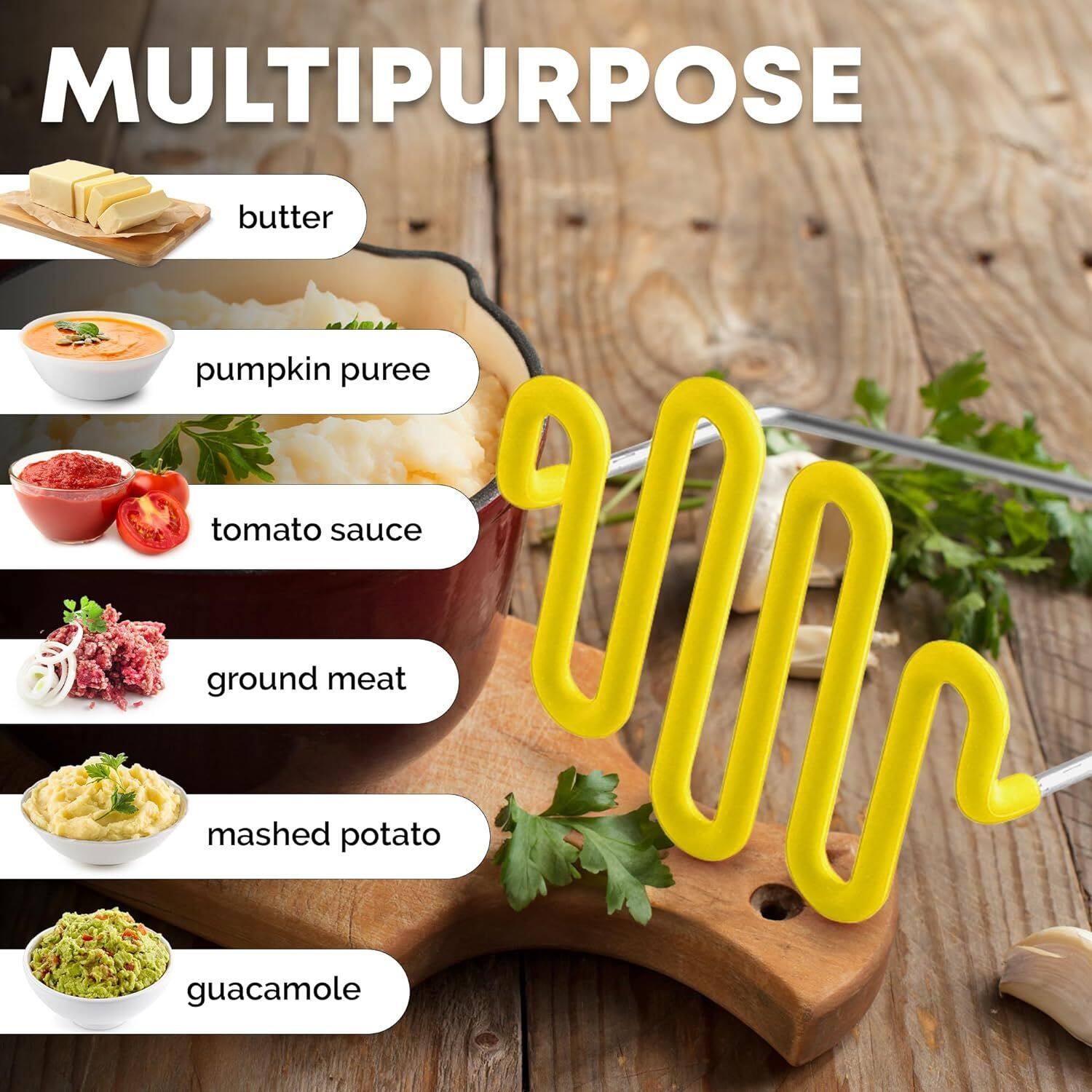 MULTIPURPOSE butter pumpkin puree tomato sauce ground meat mashed potato guacamole