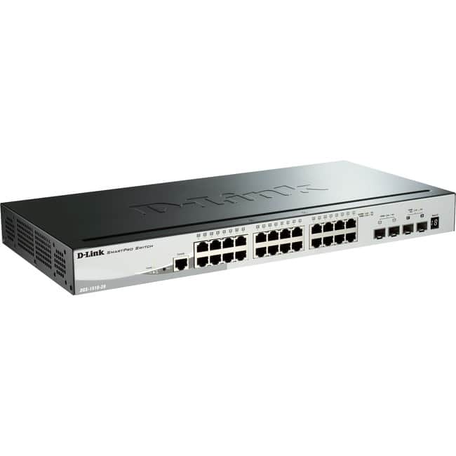D-Link - DGS-1510 Series Smart Managed 28-Port Gigabit Switch including 4 10GbE SFP+ Ports - 28 Ports - Manageable - Gigabit - Unknown