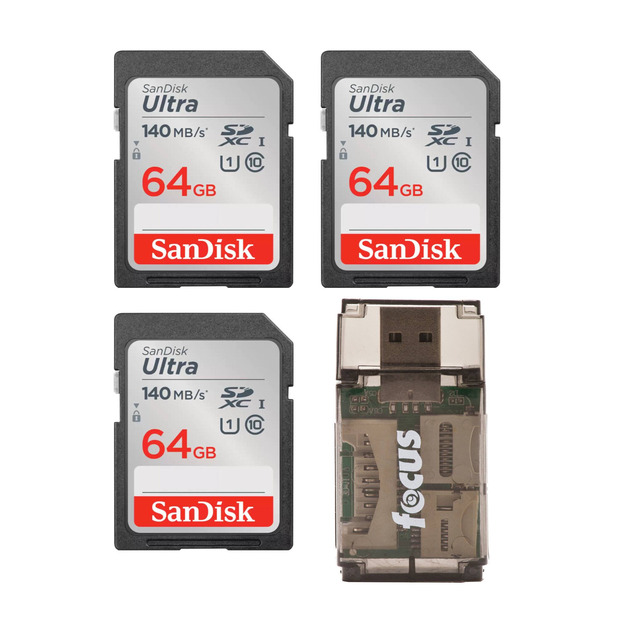 SanDisk Ultra 140 MB/s  
64GB  
SanDisk  

SanDisk Ultra 140 MB/s  
64GB  
SanDisk  

SanDisk Ultra 140 MB/s  
64GB  
SanDisk  

focus  
20 07225200100