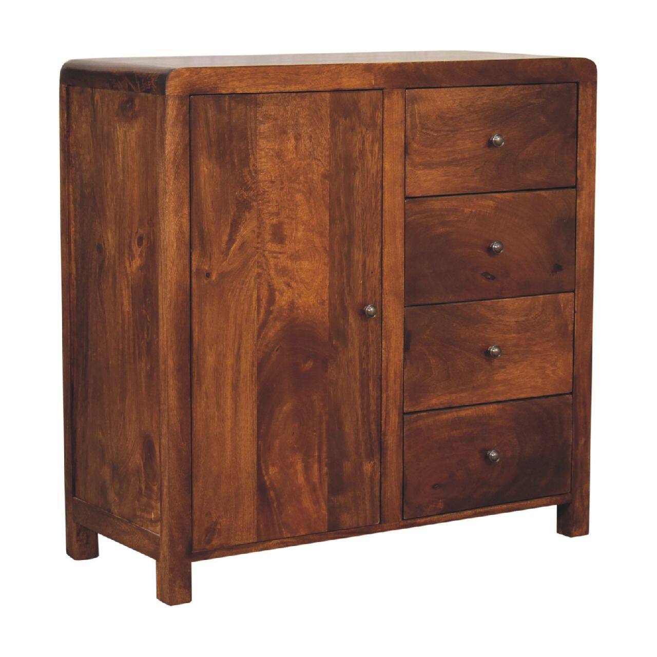 Back. Artisan Furniture - Artisan Furniture Solid Wood Aspen Cabinet, 4 Drawers, Brown - Brown.