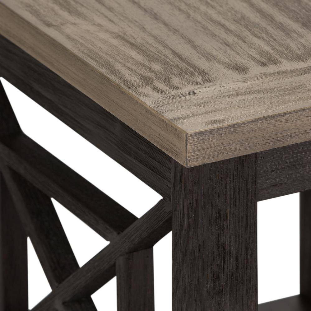 Back. Liberty Furniture Industries - Heatherbrook Heatherbrook end table in Charcoal - Black.