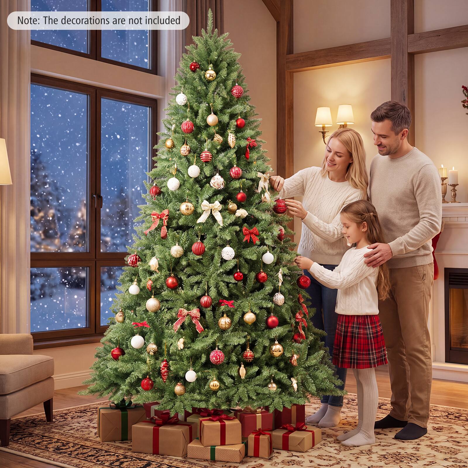 Note: The decorations are not included