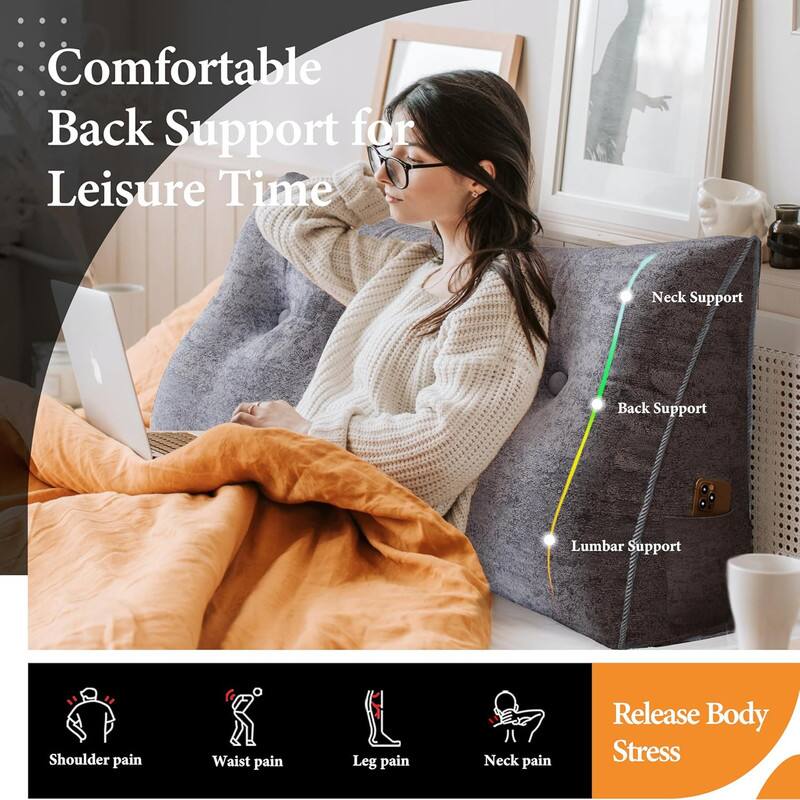 Comfortable Back Support for Leisure Time

- Neck Support
- Back Support
- Lumbar Support

Release Body Stress

- Shoulder pain
- Waist pain
- Leg pain
- Neck pain