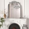 Front. PAIHOME - 19x30 inch Mirror, Traditional Vintage Ornate Baroque Wall Mirror for Bathroom Bedroom Hallway Fireplace Decor - Silver.