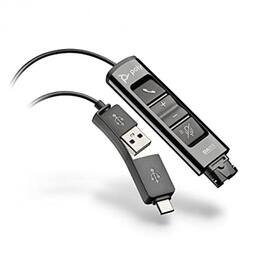 HP - Poly DA85 USB-A/USB-C digital adapter - DA85 USB-A/USB-C digital adapter - Works with Poly Call Center Quick Disconnect - Black
