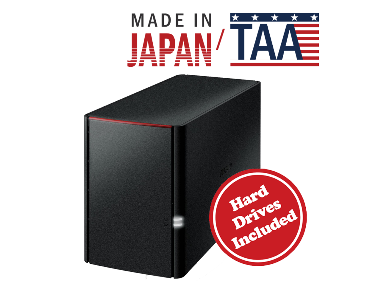 Buffalo Technology - BUFFALO LinkStation SoHo 220 2-Bay Personal Cloud Office NAS 12TB (2x6TB) with Hard Drives Included - Black