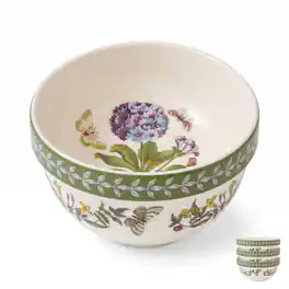 Portmeirion - Botanic Garden Etchings 7" Stack Bowl, Primula/Yellow Jasmine - Multicolored