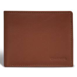Champs - Onyx Collection Leather Zip Bi-Fold Wallet - Brown